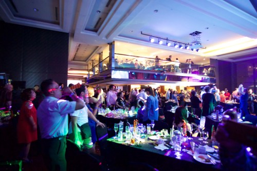 Just after the ball dropped